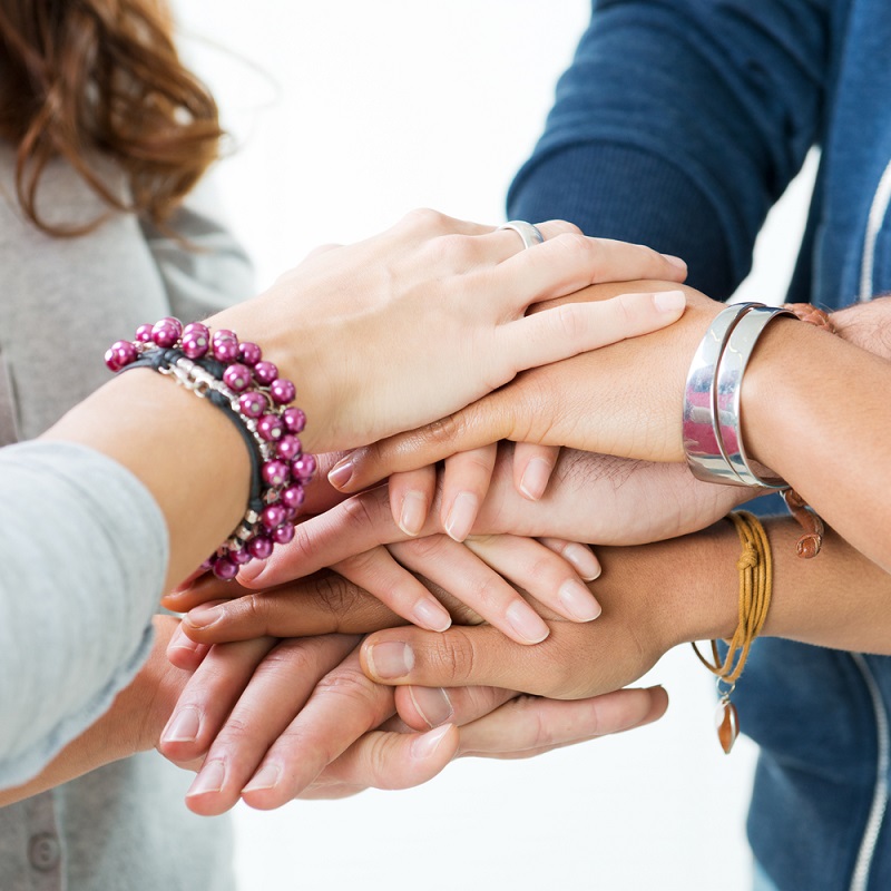 reunion stack of hands