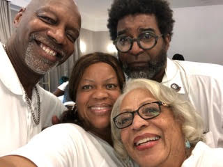 (L-R) Barry Johnson and Basym Hasan, Sonja Branch-Wilson, Muriel Miller Branch