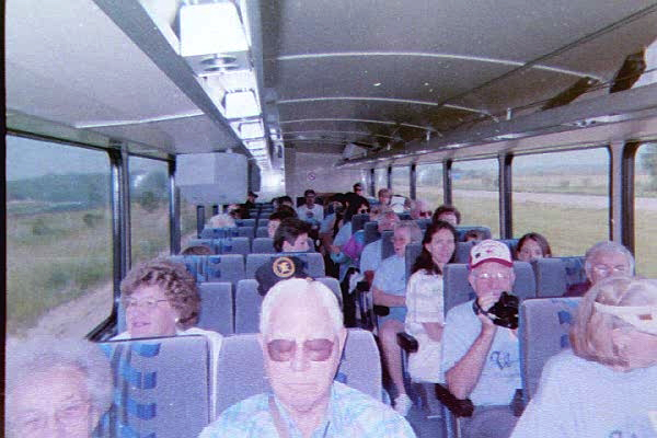 The Werdel Family Reunion on a bus trip of Oelwein, Iowa.
