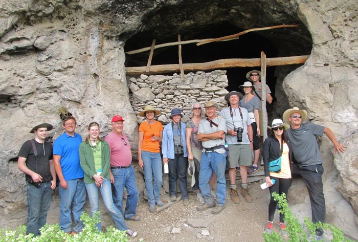 The Peterka Family hiked from Geronimo Trail Guest Ranch to to stone shelters built about 100 years ago by Basque sheepherders. They also visited other favorite places, including the spectacular Taylor Creek Canyon and an area called the "Dwelling Canyon" that ranges to 1,000 years ago! You can see pictographs (paintings on rock walls), ruins of cliff dwellings and even find pottery shards the Mimbres people left behind in 750-1150 AD! 