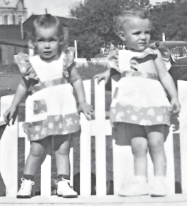 Brolra cousins in 1944, Karen Robertson (left) and Donna Eames