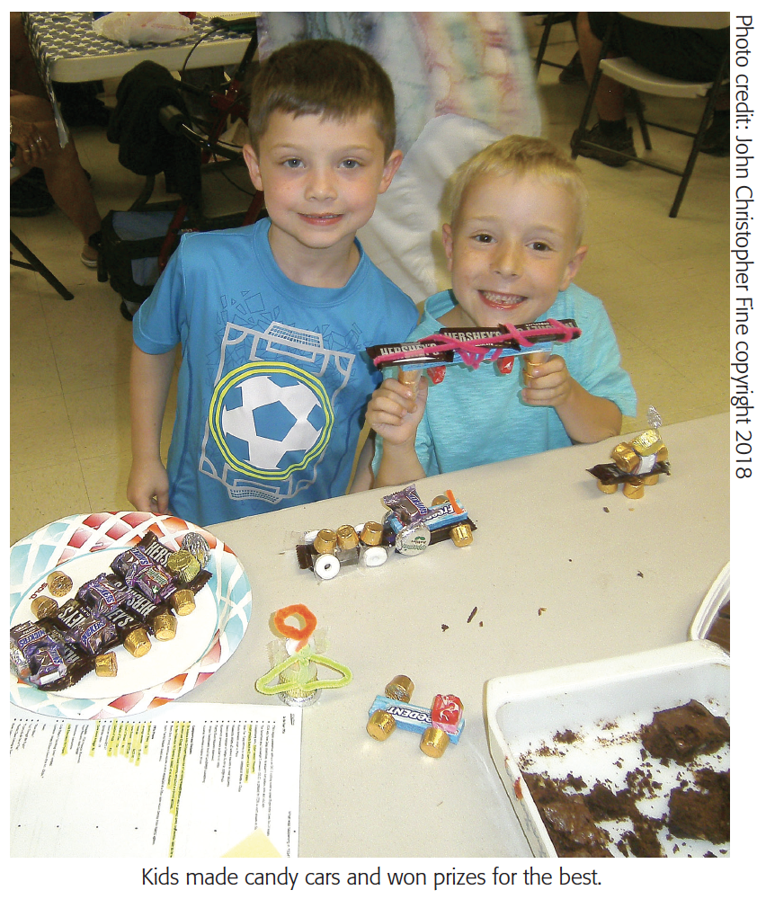 kids made candy and won prizes for the best