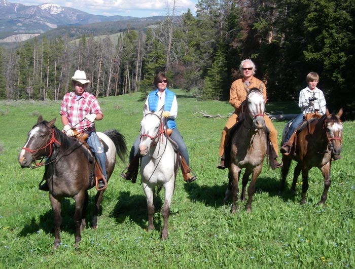 The Utzinger family enjoys a ride at Nine Quarter Circle 