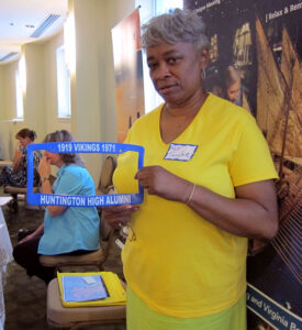 Patricia Taylor brought this sample license plate holder to the Newport News, Virginia, reunion planning workshop.