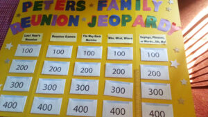 Peters 2014 Family Reunion Jeopardy board