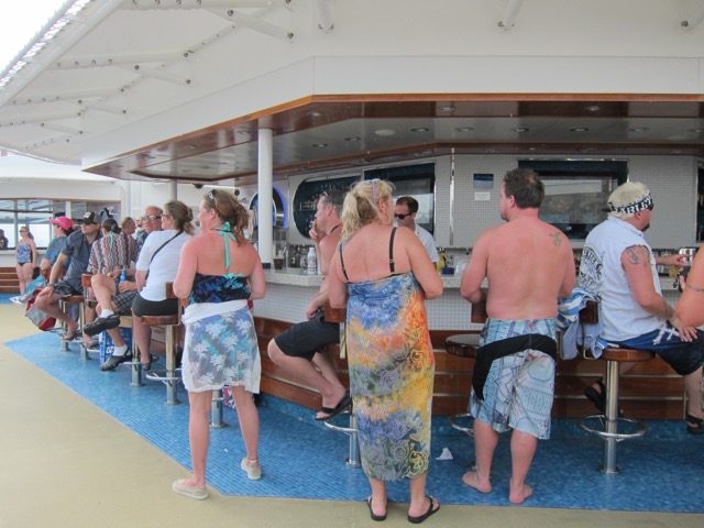 The pool bar is always popular.