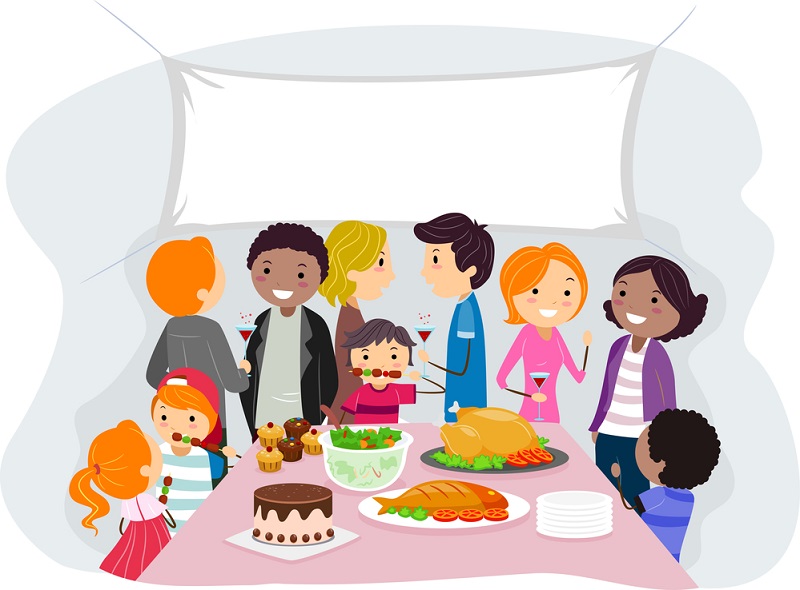 Illustration of a Family Gathering