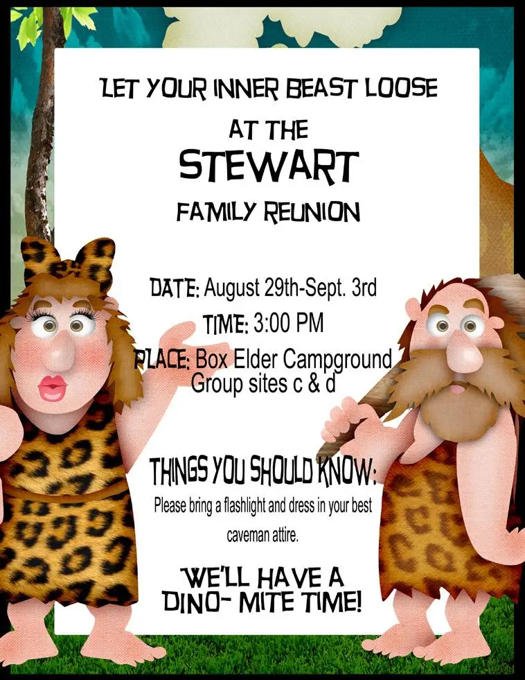 Stewart Family Reunion brochure